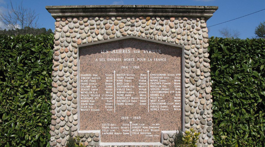 Monument aux Mort - Les Ollières sur Eyrieux